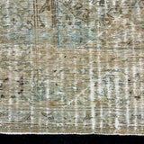 9’ x 12’1 Classic Vintage Rug Muted Gray, Ecru-Beige & Light Blue