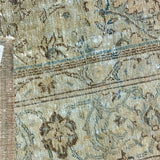 9’ x 12’1 Classic Vintage Rug Muted Gray, Ecru-Beige & Light Blue