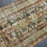 2’10 x 13’ Classic Antique Runner Muted Blues, Reds & Apricot