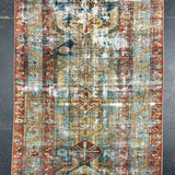 2’10 x 13’ Classic Antique Runner Muted Blues, Reds & Apricot