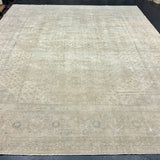 10’8 x 14’3 Classic Vintage Rug Muted Cream, Taupe & Blue