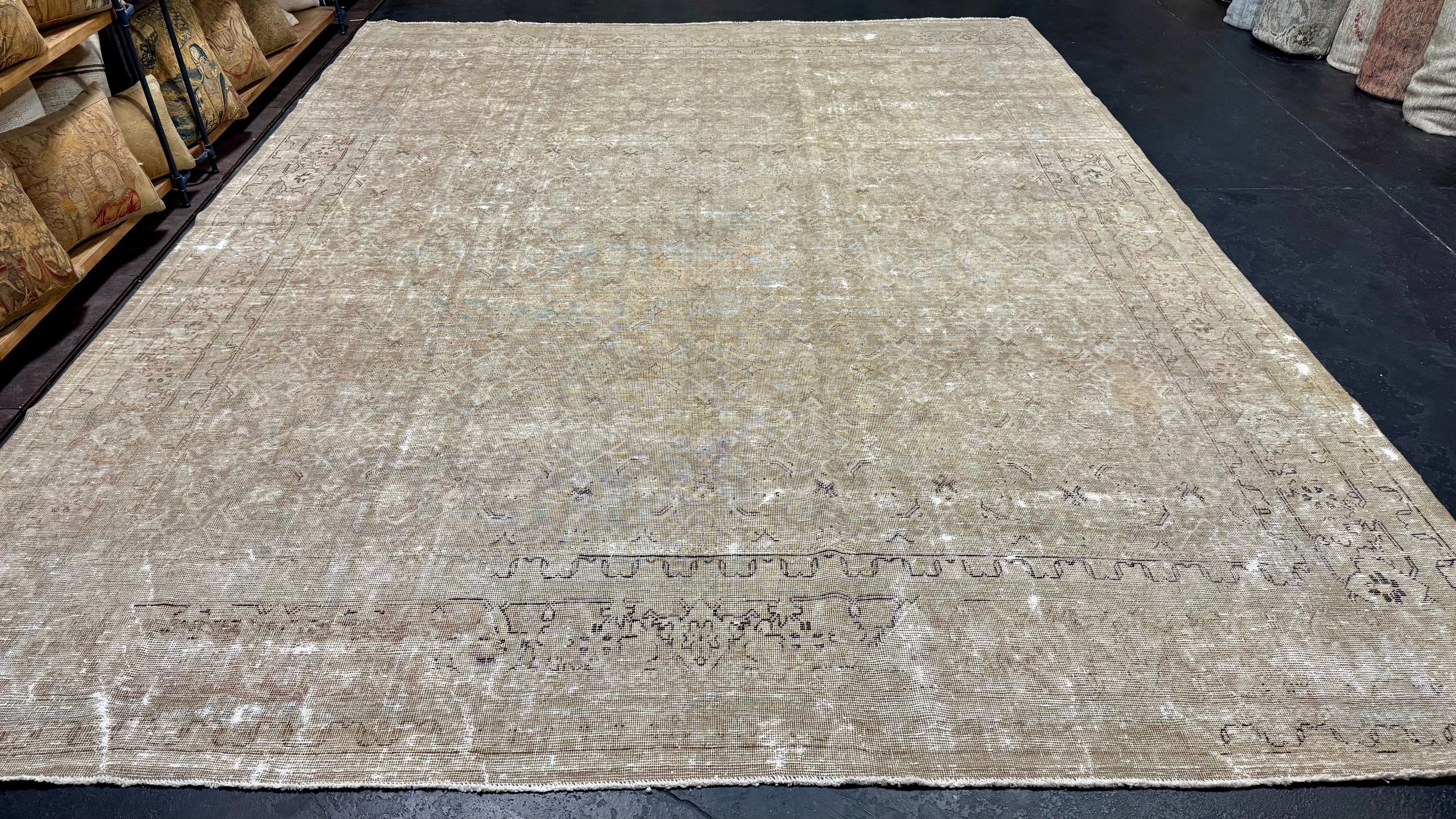 Sage Muted Rug 10’ x 12’7 Classic Vintage Rug Muted Gray-Beige and Sage Green '5578 ...