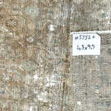 4’5 x 9’5 Classic Vintage Rug Denim Gray-Beige, Pale Copper & Gray