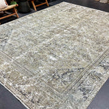 9’9 x 12’9 Classic Vintage Rug Muted Moody Greige & Graphite