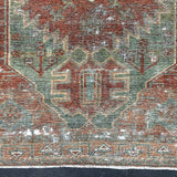 4’6 x 6’9 Classic Antique Rug Muted Rust, Green & Gray