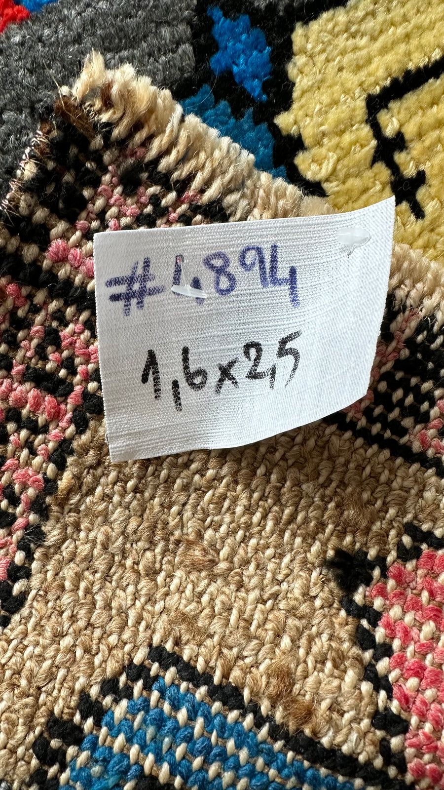 1’6 x 2’5 Vintage Kars Rug Colorful Primary Color Palette