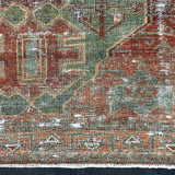 4’6 x 6’9 Classic Antique Rug Muted Rust, Green & Gray