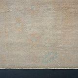 3'9 X 8'2 Oushak Rug Faded Apricot Blue and Cream