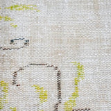 5 x 8 Oushak Rug Sand Beige, Green and Black Carpet