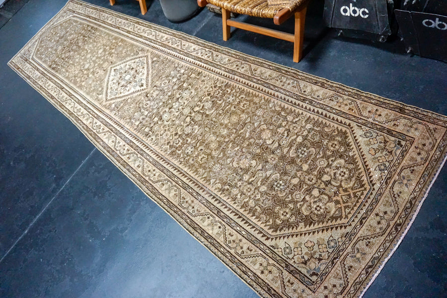 3’9 x 14’ Classic Vintage Runner Brown, Gray & Copper
