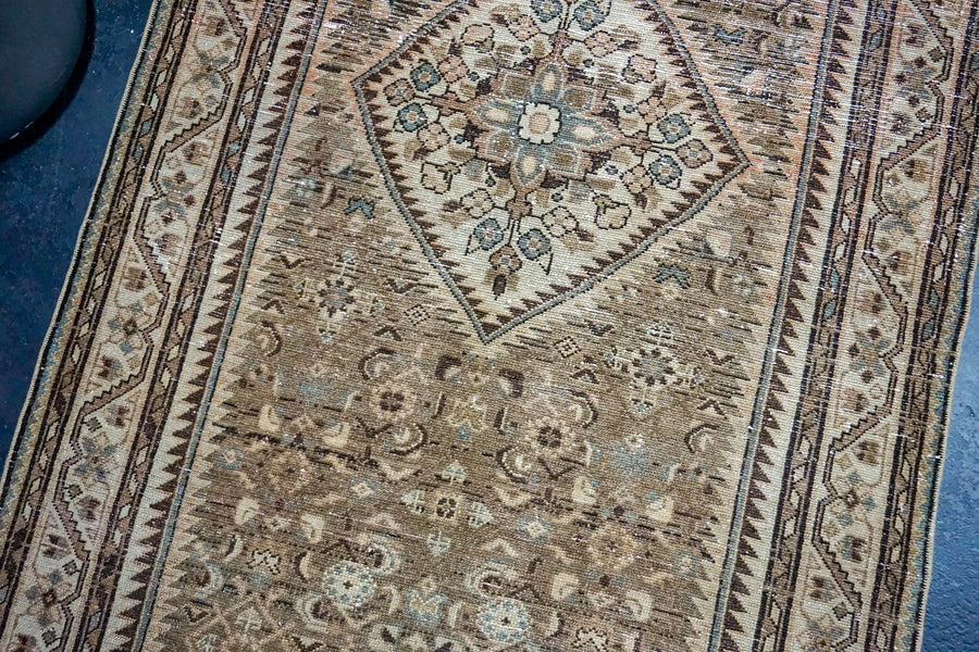 3’9 x 14’ Classic Vintage Runner Brown, Gray & Copper