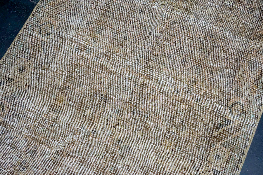 3’6 x 10’6 Classic Vintage Runner Muted Brown, Beige + Sea Green SB*