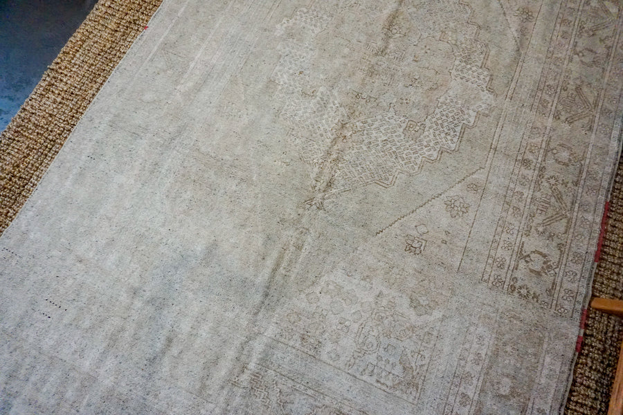 6’5 x 11’2 Taspinar Rug Muted Gray and Beige Vintage Carpet