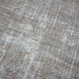 8’9 x 11’10 Classic Antique Rug Muted Gray, White & Brown Carpet SB
