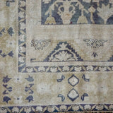 6’6 x 10’3 Taspinar Rug Creamy Beige, Purple + Olive Green Vintage Carpet
