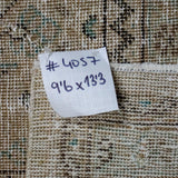 9’6 x 13’3 Classic Vintage Rug Muted Greige, Denim Blue & Graphite Carpet SB '4057