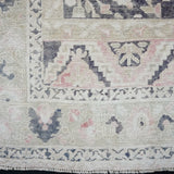 5’8 x 10’1 Oushak Rug White, Pink and Black SB