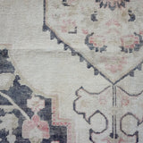 5’8 x 10’1 Oushak Rug White, Pink and Black SB