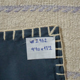 9’10 x 13’2 MCM Vintage Organic Hemp Rug Off White Flatweave Kilim