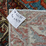 10’ x 14’5 Classic Antique Rug Muted Wine, Blue and Green 20’s Carpet SB