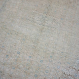 8’8 x 11’5 Classic Vintage Rug Muted Light Denim Blue +  Beige 60’s Carpet SB