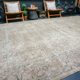 Sold 5/12*8’8 x 12’10 Classic Vintage Rug Muted Greige, Teal & Brown SB '4069