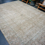 Sold 5/12*8’8 x 12’10 Classic Vintage Rug Muted Greige, Teal & Brown SB