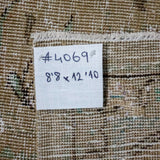 Sold 5/12*8’8 x 12’10 Classic Vintage Rug Muted Greige, Teal & Brown SB '4069