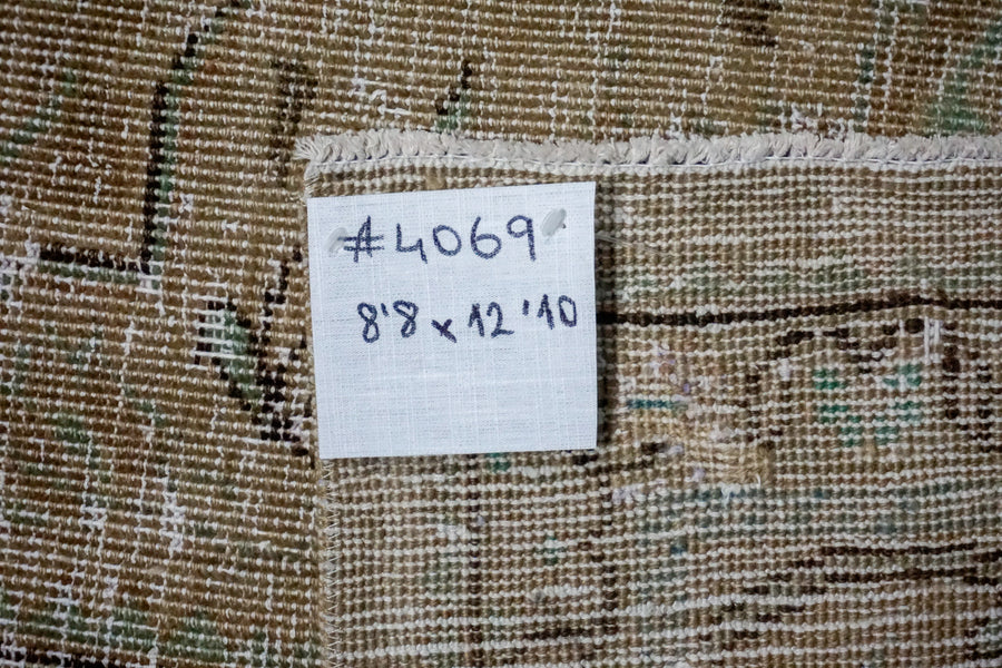 Sold 5/12*8’8 x 12’10 Classic Vintage Rug Muted Greige, Teal & Brown SB