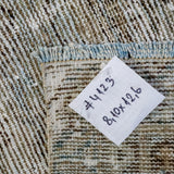 8’10 x 12’6 Classic Antique Rug Very Muted Gray, Denim + White