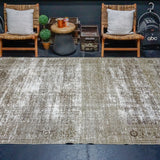 5’10 x 13’ Classic Antique Rug Gray, Brown, White, Olive Carpet SB '4046