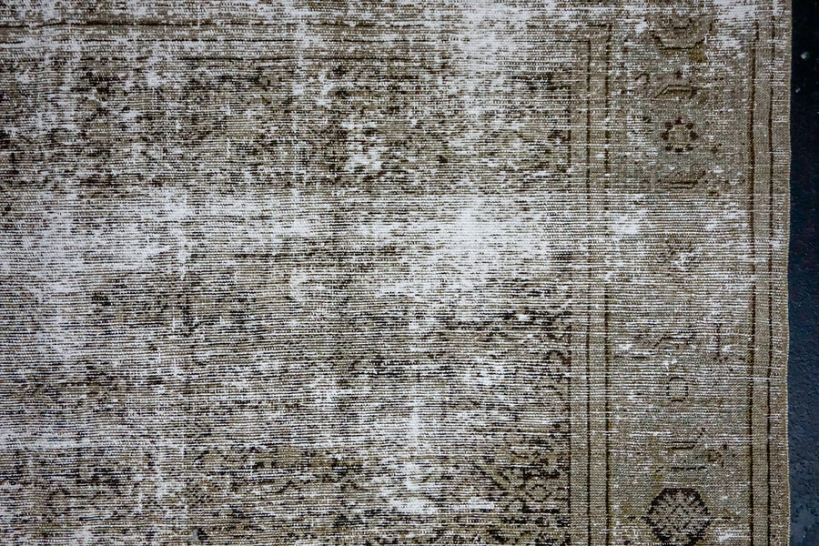 5’10 x 13’ Classic Antique Rug Gray, Brown, White, Olive Carpet SB