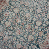 6’2 x 9’4 Vintage Oushak Rug Forest Green & Wine Carpet '2718