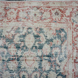 6’2 x 9’4 Vintage Oushak Rug Forest Green & Wine Carpet '2718