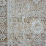 9’4 x 12’4 Classic Vintage Rug Muted Camel Beige & Powder Blue SB