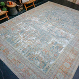 10’ x 14’3 Classic Antique Rug Muted Denim Blue & Apricot SB '4130