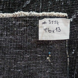 9’6 x 13’ Classic Vintage Mahal Rug Black Overdyed Carpet 1970's