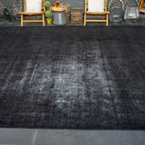 10’6 x 15’ Classic Vintage Mahal Rug Black Overdyed Carpet 1970's SB