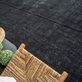10’6 x 15’ Classic Vintage Mahal Rug Black Overdyed Carpet 1970's SB