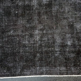 10’6 x 15’ Classic Vintage Mahal Rug Black Overdyed Carpet 1970's SB