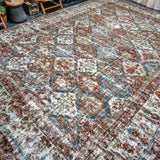 12’8 x 17’1 Classic Antique Rug Muted Wine, Blue, Green + Gray '4233