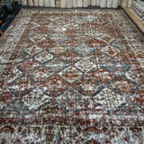 12’8 x 17’1 Classic Antique Rug Muted Wine, Blue, Green + Gray '4233