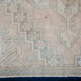 4’5 x 8’7 Vintage Oushak Rug Muted Beige, Gray + Pink