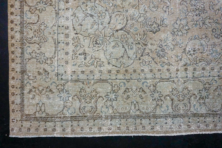 9’6 x 13’7 Classic Antique Rug Muted Gray, Cappuccino + Steel Blue SB