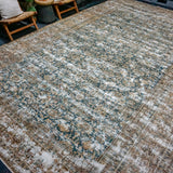 10’8 x 17’ Classic Antique Rug Muted Midnight Blue, Mocha, Cappuccino + Brown SB '4639