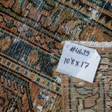 10’8 x 17’ Classic Antique Rug Muted Midnight Blue, Mocha, Cappuccino + Brown SB '4639