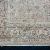 9’8 x 13’ Classic Antique Carpet Muted Beige, Cappuccino + Denim Blue SB