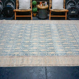 7’2 x 10’10 Classic Antique Carpet Muted Ivory Peach, Blue and Pink SB