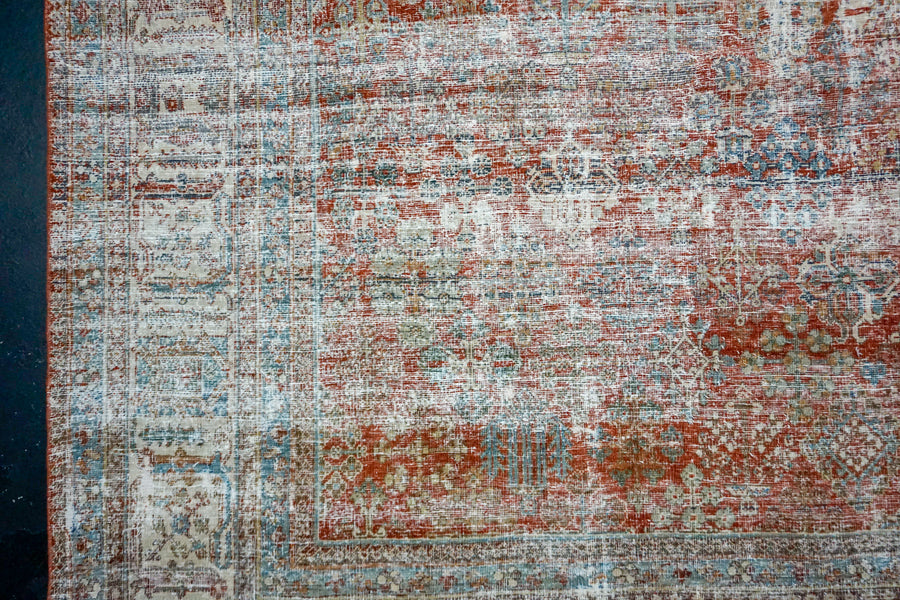 8’2 x 10’7 Classic Antique Carpet Muted Red, Blue, Green & Brown SB