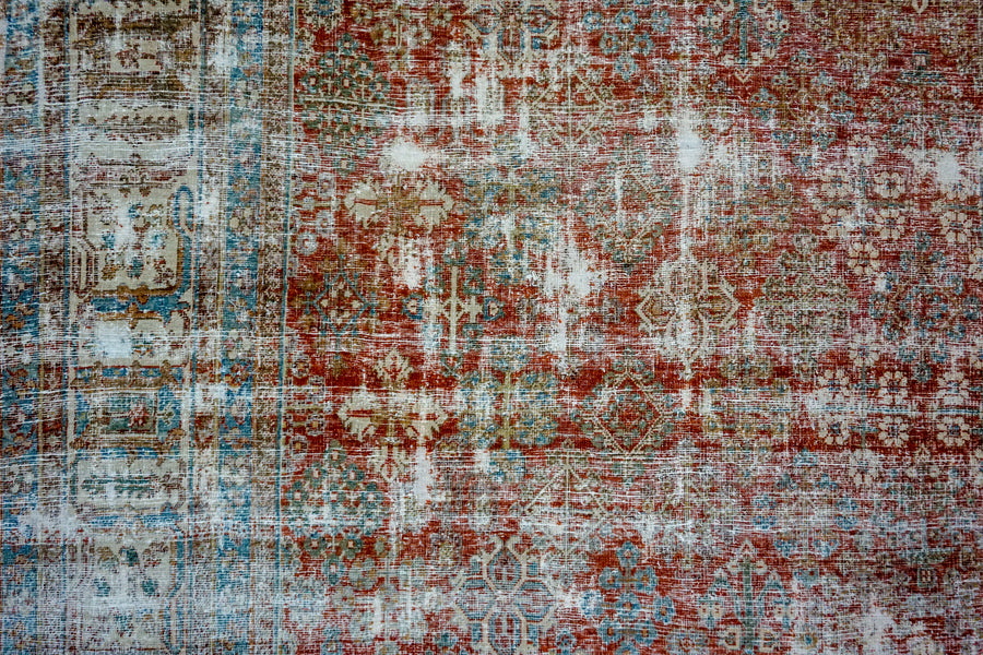 8’2 x 10’7 Classic Antique Carpet Muted Red, Blue, Green & Brown SB
